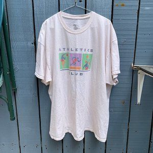 Nasty Gal Athletic Club Pastel Graphic Shirt Size XL